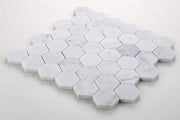 Hexagon Carrara 2x2 Honed Marble Mosaic
