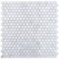 Hexagon Carrara 2x2 Polished Marble Mosaic