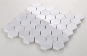 Hexagon Carrara 2x2 Polished Marble Mosaic