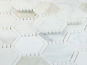 Calacatta Gold Hexagon Honed Deco Marble Mosaic