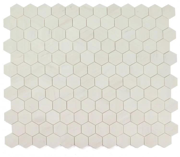 Hexagon Dolomite 3x3 Honed Marble Mosaic