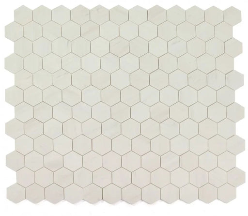 Hexagon Dolomite 3x3 Honed Marble Mosaic
