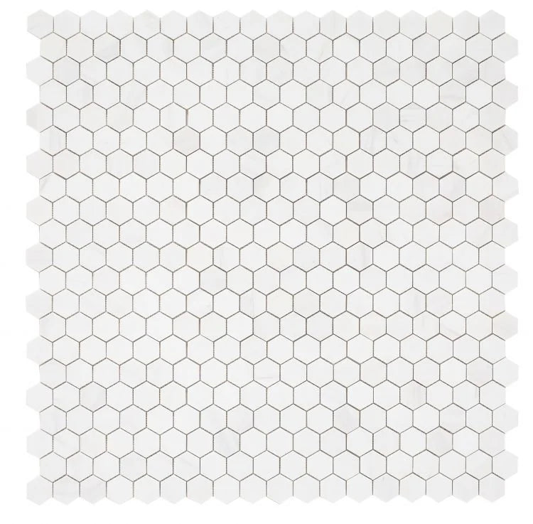 Hexagon Dolomite 2x2 Honed Marble Mosaic