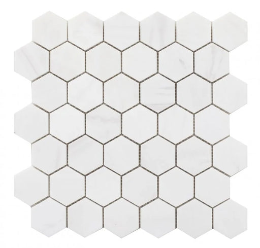 Hexagon Dolomite 2x2 Honed Marble Mosaic