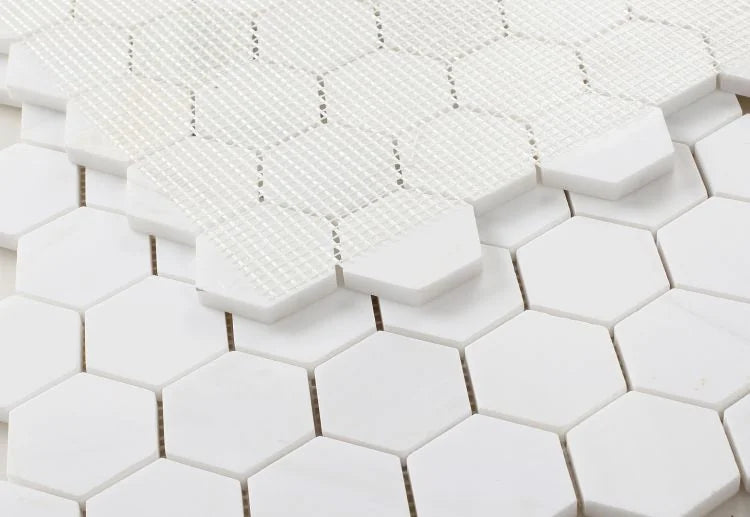 Hexagon Dolomite 2x2 Honed Marble Mosaic
