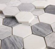 Hexagon Dusk 3x3 Marble Mosaic
