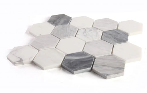 Hexagon Dusk 3x3 Marble Mosaic
