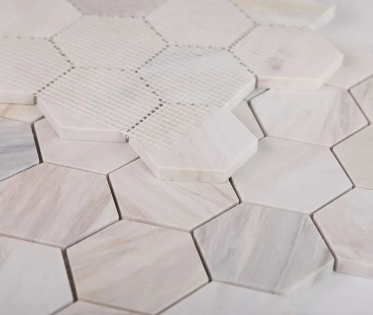 Hexagon Eura 3x3 Honed Marble Mosaic