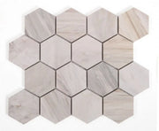 Hexagon Eura 3x3 Honed Marble Mosaic