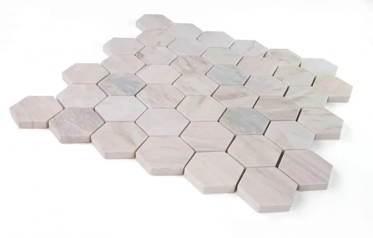 Hexagon Eura 2x2 Honed Marble Mosaic