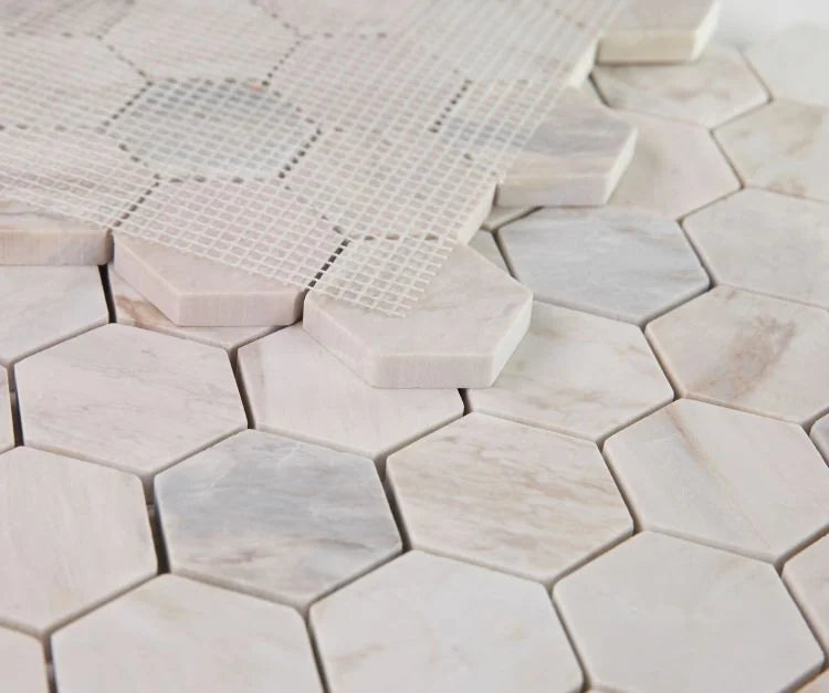 Hexagon Eura 2x2 Honed Marble Mosaic