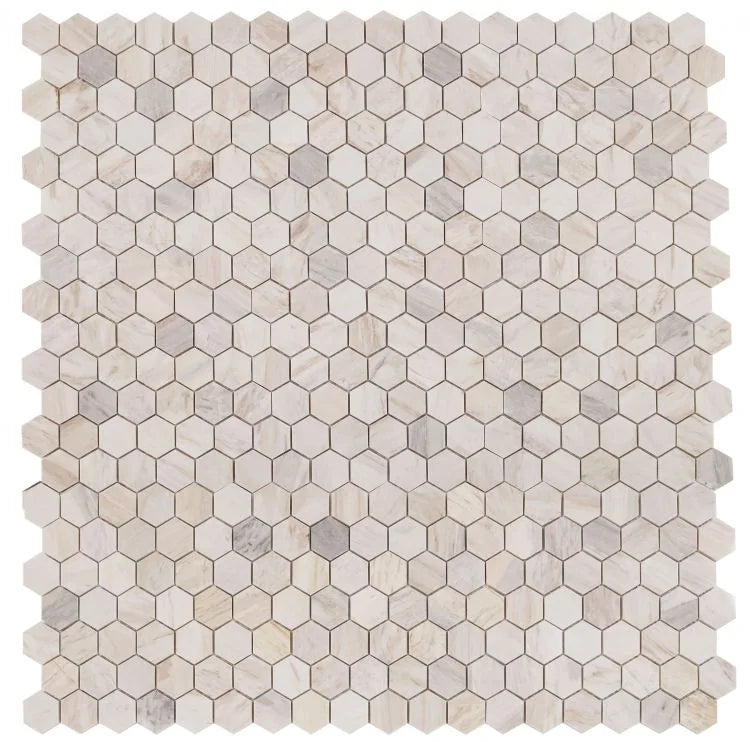 Hexagon Eura 2x2 Polished Marble Mosaic