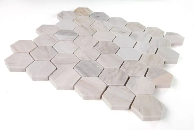 Hexagon Eura 2x2 Polished Marble Mosaic