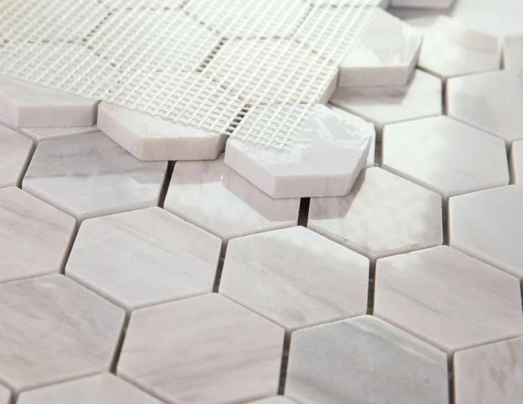 Hexagon Eura 2x2 Polished Marble Mosaic
