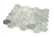 Hexagon Green 2x2 Marble Mosaic