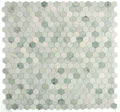 Hexagon Green 2x2 Marble Mosaic