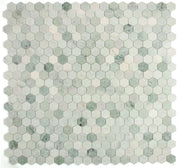Hexagon Green 2x2 Marble Mosaic