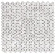 Hexagon Grey 2x2 Marble Mosaic