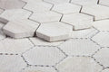 Hexagon Grey 2x2 Marble Mosaic