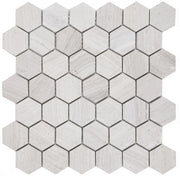 Hexagon Grey 2x2 Marble Mosaic