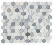 Hexagon Italian Blue 3x3 Marble Mosaic