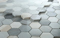 Hexagon Italian Blue 2x2 Mosaic