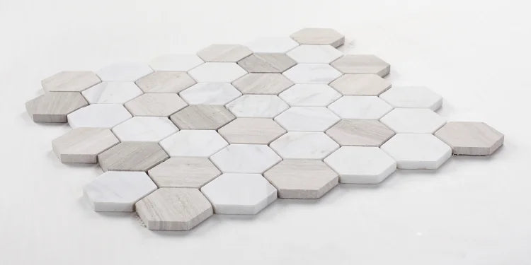 Hexagon Loft 2x2 Marble Mosaic
