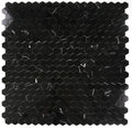 Hexagon Marquina 2x2 Polished Marble Mosaic
