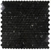 Hexagon Marquina 2x2 Polished Marble Mosaic