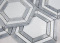 Nancy Blue 10.75x12.25 Hexagon Marble Mosaic