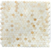 Hexagon Onyx Ivory 2x2 Honed Mosaic