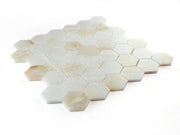 Hexagon Onyx Ivory 2x2 Honed Mosaic
