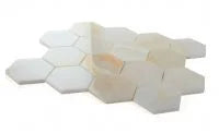 Hexagon White 3x3 Polished Onyx Mosaic