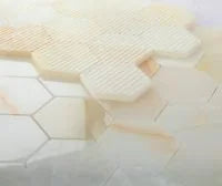 Hexagon White 3x3 Polished Onyx Mosaic