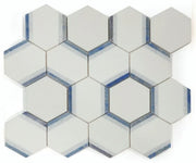 Hexagon Royal Sapphire 12x13.75 Mosaic
