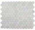 Hexagon Snow White 3x3 Honed Marble Mosaic