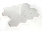 Hexagon Snow White 3x3 Polished Marble Mosaic