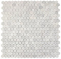Hexagon Snow White 2x2 Polished Marble Mosaic