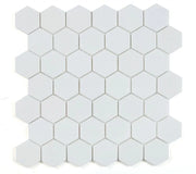 Hexagon Thassos 2x2 Polished Marble Mosaic