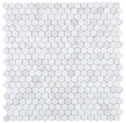 Hexagon White 2x2 Marble Mosaic