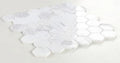 Hexagon White 2x2 Marble Mosaic