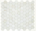 Hexagon Wooden White 4x4 Honed Wood Grain Mosaic