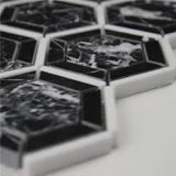 Hexagono Nero Polished Misc. Marble Mosaic Tile