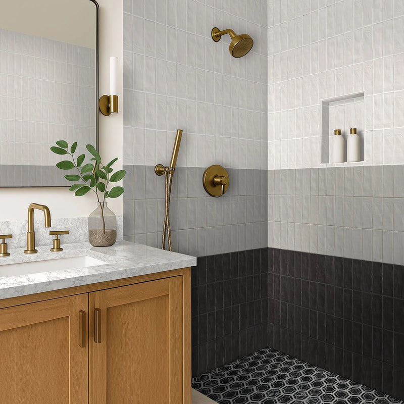 Hexagono Nero Polished Misc. Marble Mosaic Tile