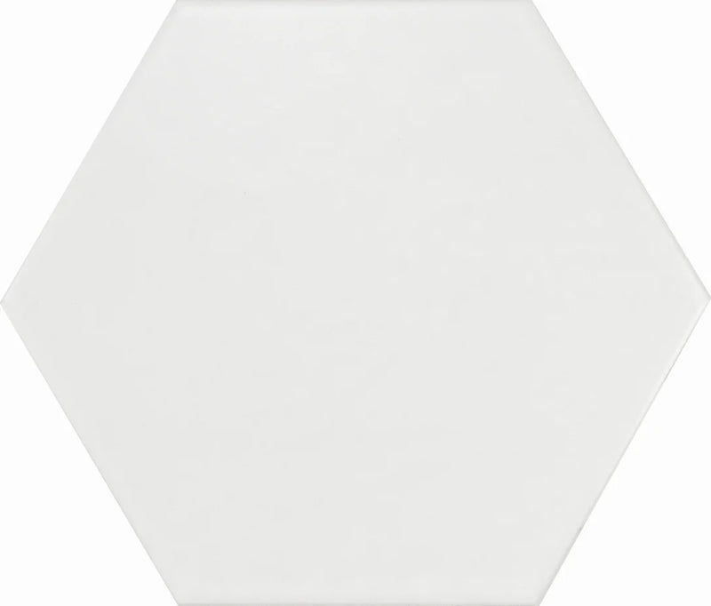 Hexatile Blanco 8x8 Hexagon Matte Ceramic Tile