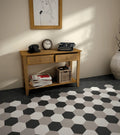 Hexatile Negro 8x8 Hexagon Matte Ceramic Tile