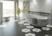 Hexatile Negro 8x8 Hexagon Matte Ceramic Tile