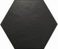 Hexatile Negro 8x8 Hexagon Matte Ceramic Tile