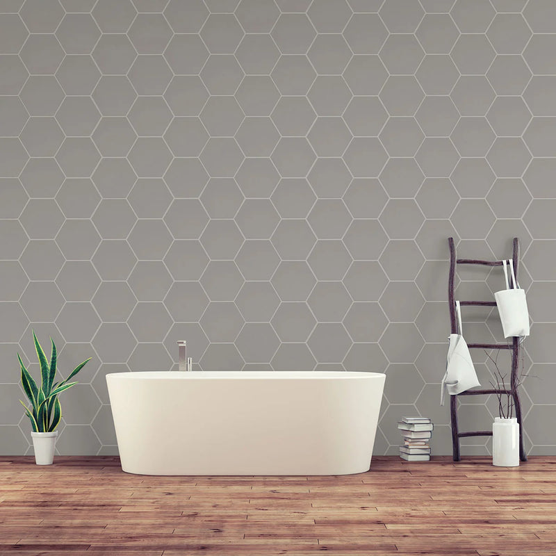Hexley Dove 9x10.5 Hex Matte Porcelain Tile