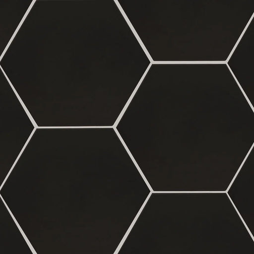 Hexley Graphite 9x10.5 Hex Matte Porcelain Tile